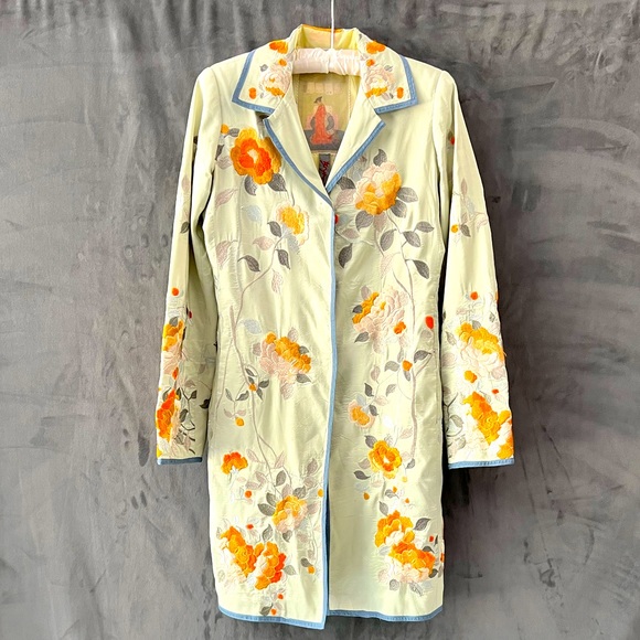 Biya Johnny Was green/multi-color embroidered floral jacket. Size S/M.,All Products : American Fashion Style Bags On Sale